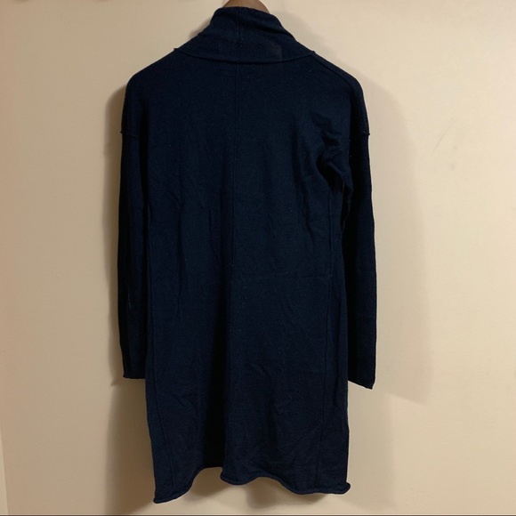 Black Tahari 100% Merino Wool Drape Open Cardigan - Picture 3 of 9